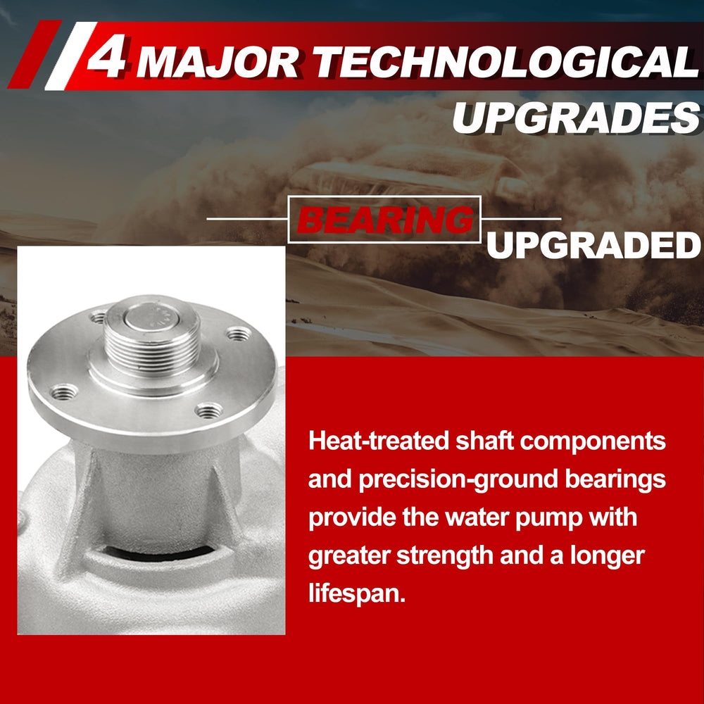 UNGithub water pump package shows included parts for straightforward installation.