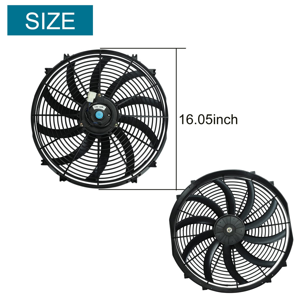 Universal Slim Fan push-pull kit demonstrates reversible cooling option.