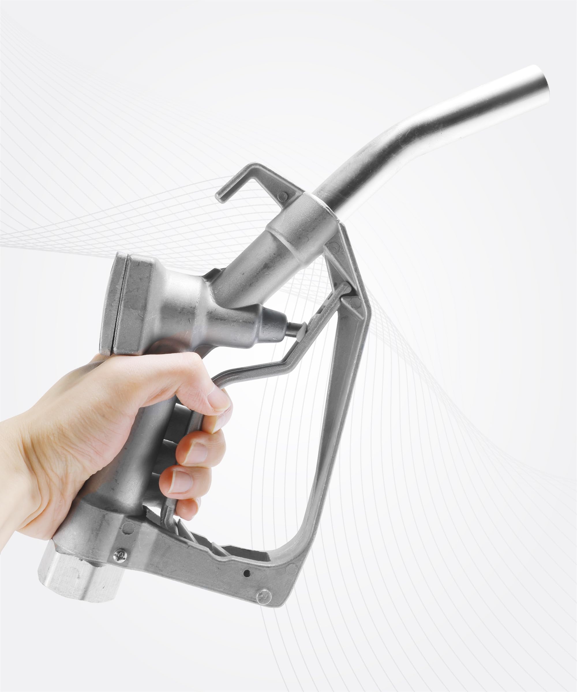UNLRA fueling nozzle in use shows safe, controlled flow.