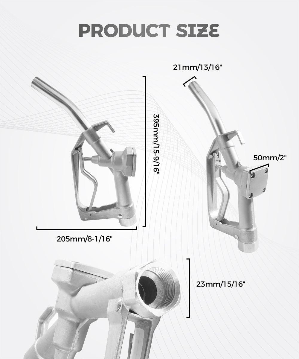 UNLRAE manual fuel nozzle grip reduces hand fatigue during long fueling.