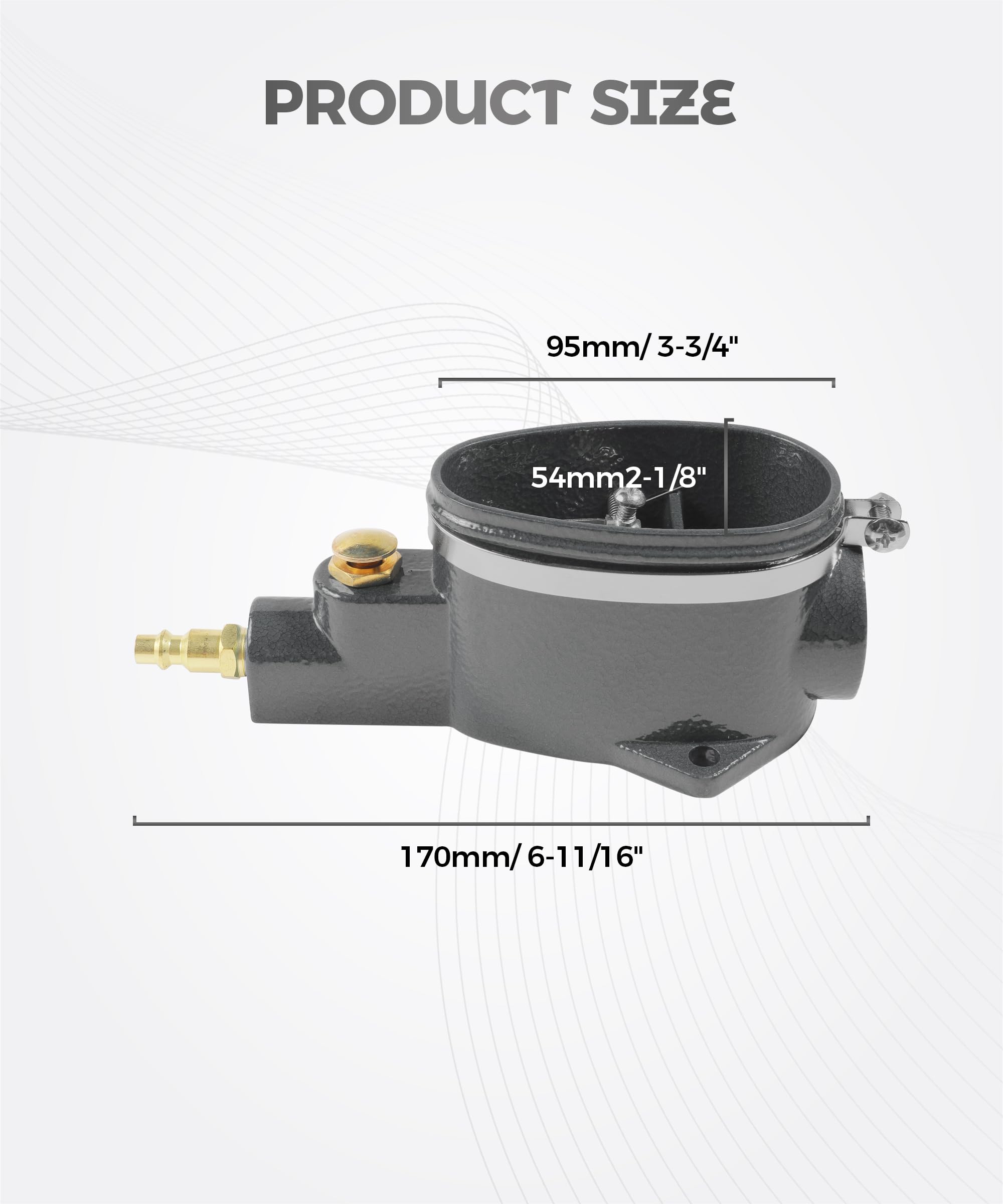 UNLRAE spark plug cleaner mounted vertically demonstrates easy wall or pole setup.