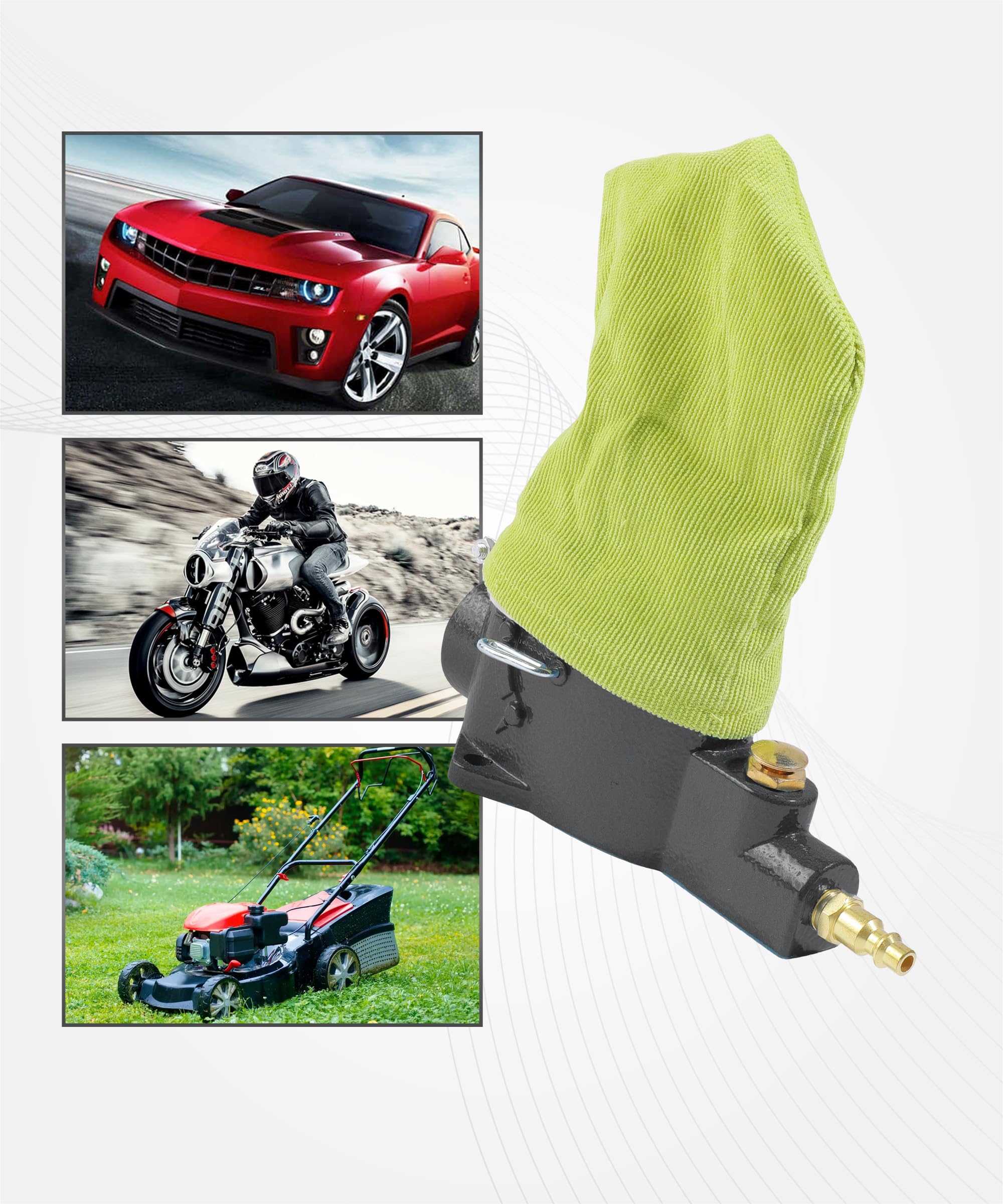 UNLRAE cleaner suits motorcycles, cars, and trucks, highlighting wide vehicle compatibility.