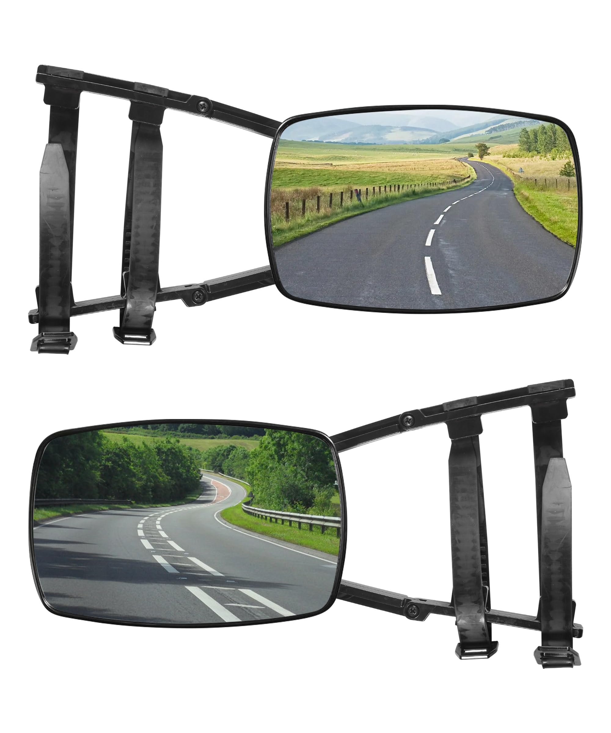UNLRAE tow mirror extenders sideview attachment improves visibility for safer lane changes.
