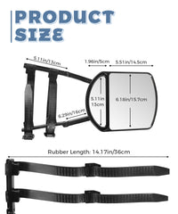 UNLRAE towing mirrors with 360-degree rotation for flexible positioning