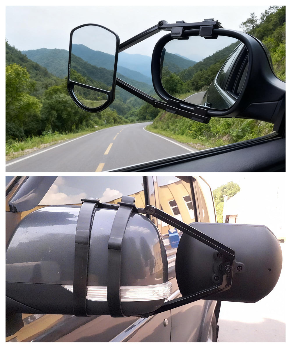 UNLRAE towing mirrors work with most cars, trucks, SUVs, RVs, Jeeps, trailers