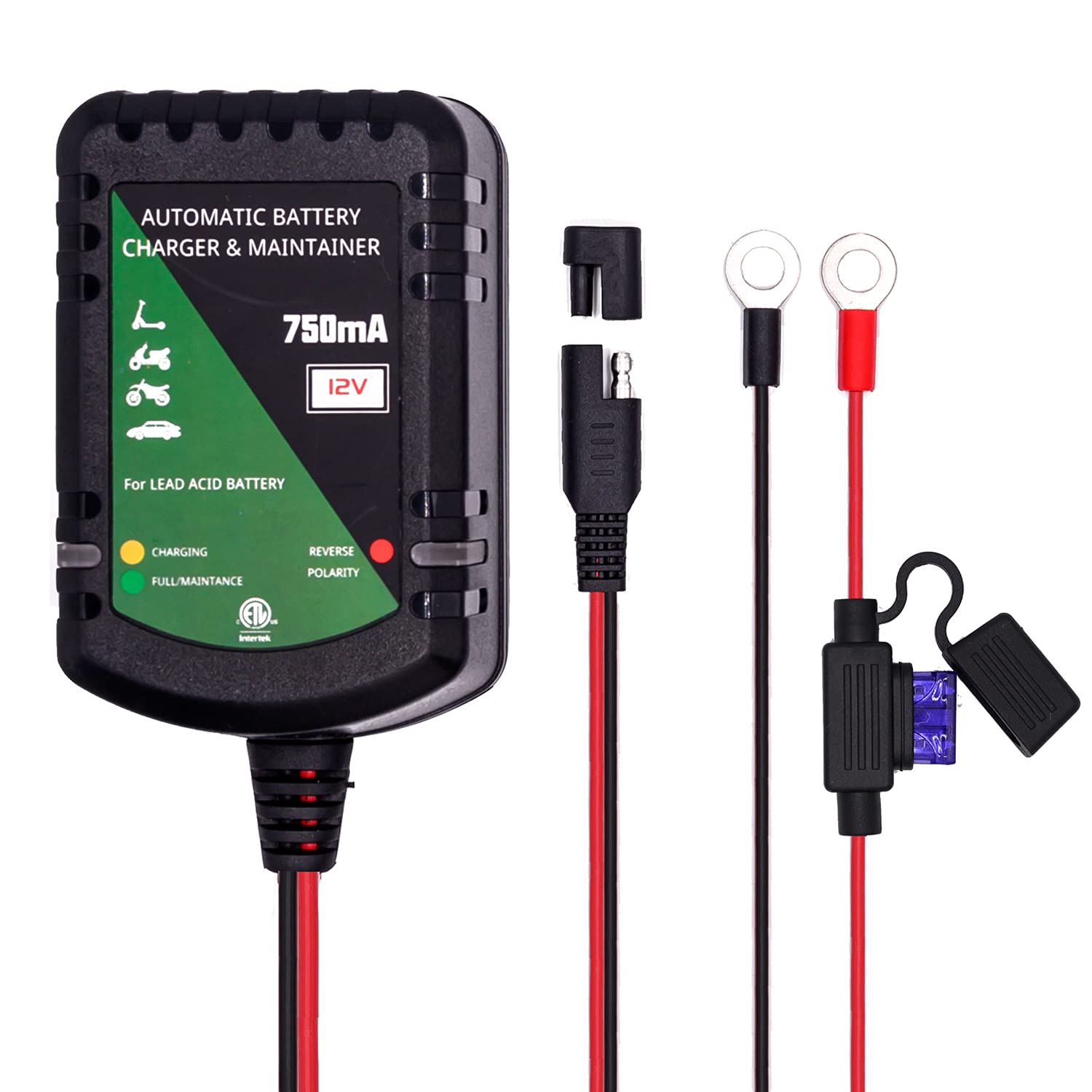Unocho 12V charger compact design emphasizes space-saving charging anywhere.