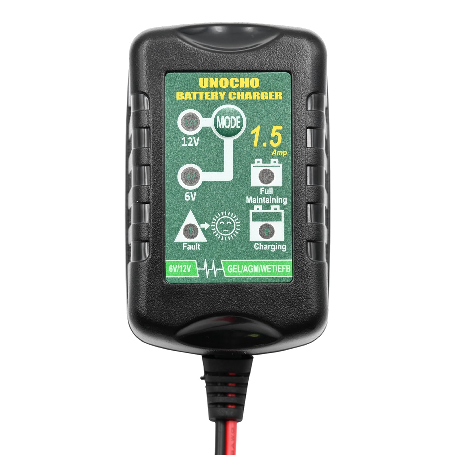 Unocho smart float charging supports long-term battery readiness.