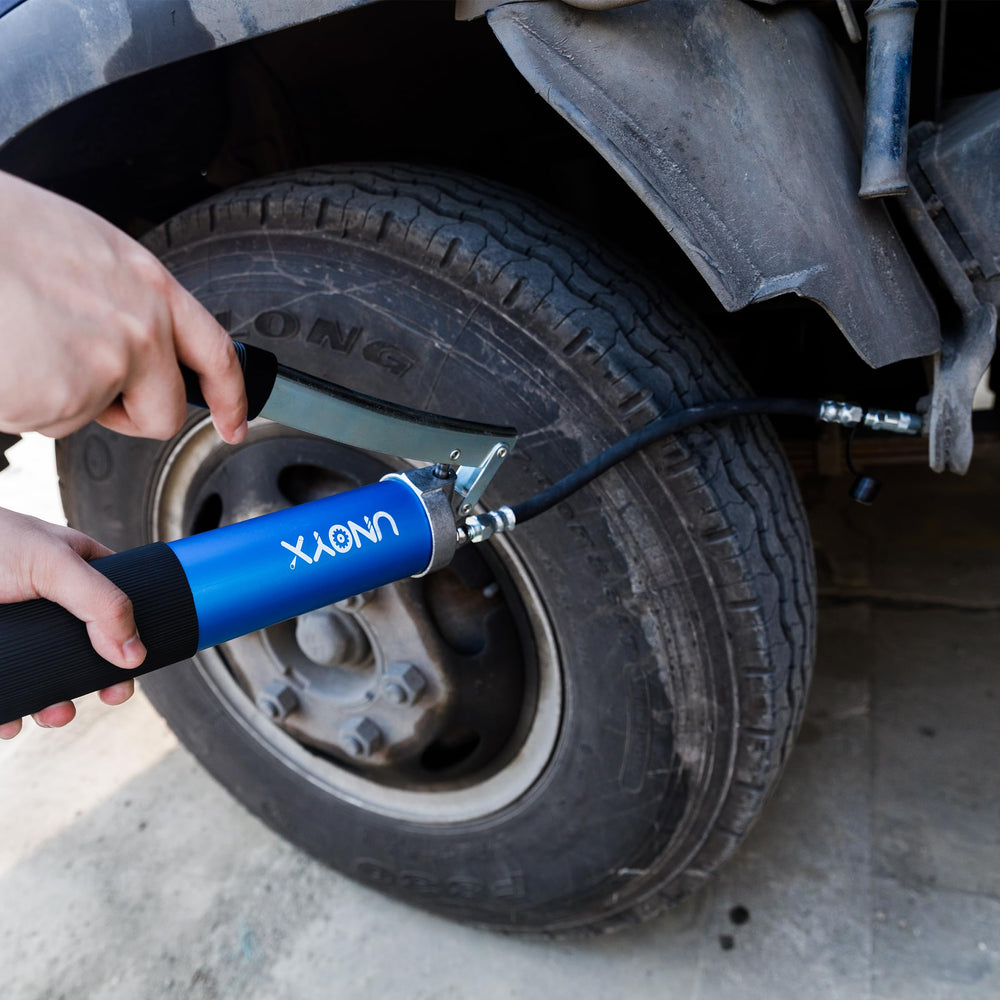 UNOYX blue powder coating provides corrosion resistance and secure grip.