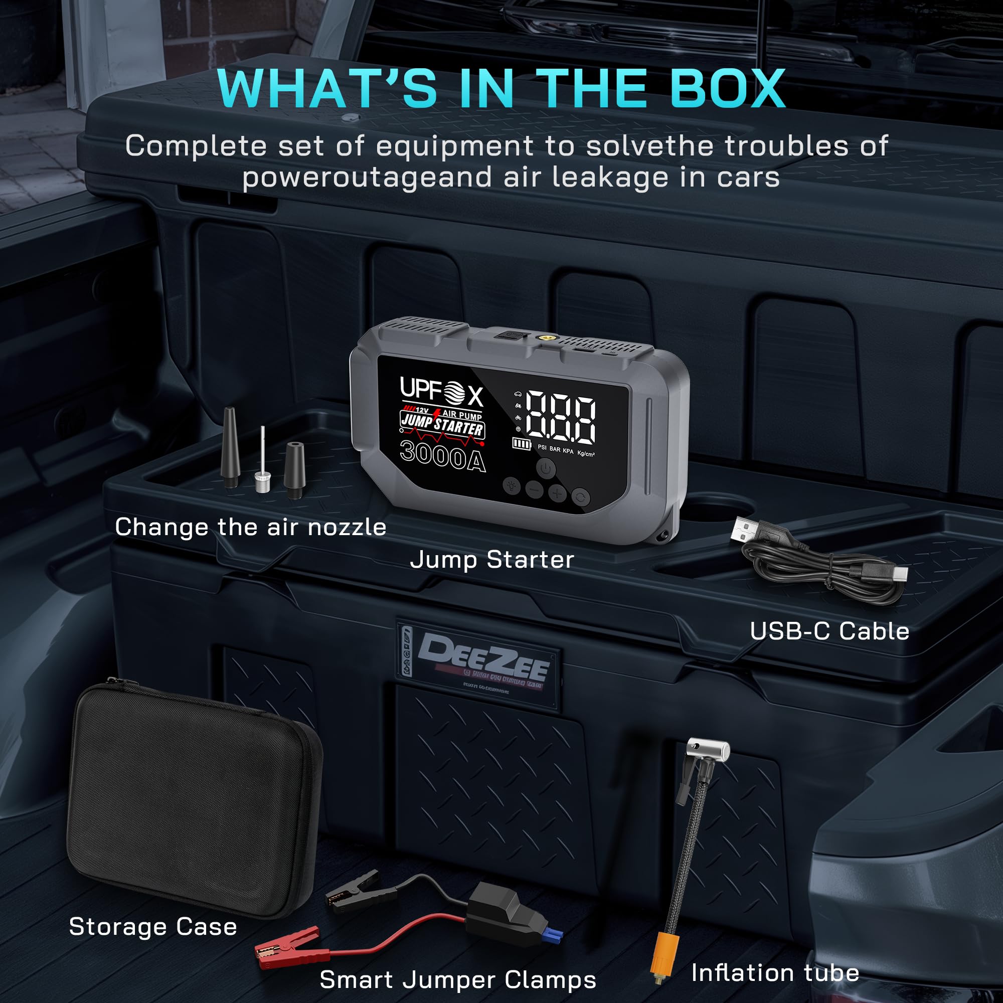 UPFOX rugged shell with safety features and fire protection.