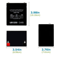 UPG UB1250 sealed lead acid battery in the compact SLA design.