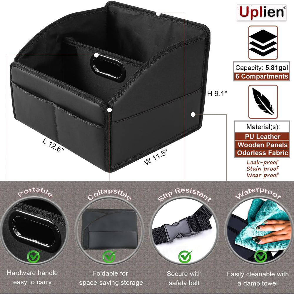 Uplien six-compartment car organizer fits front or back seats