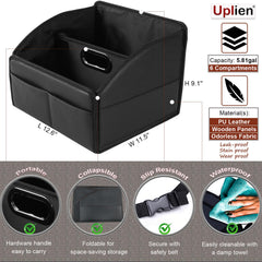 Uplien six-compartment car organizer fits front or back seats