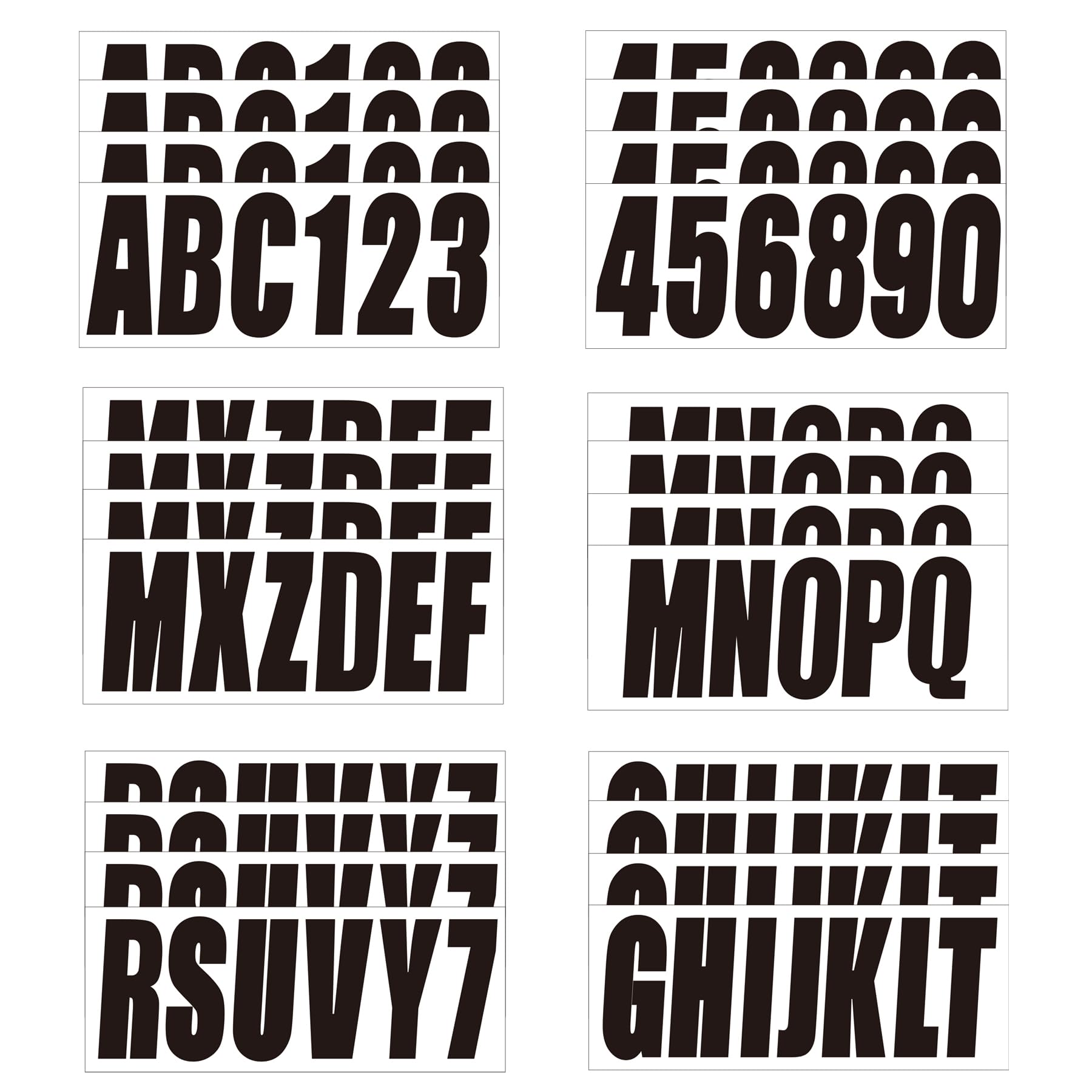 UpluMarine letters and numbers decal collection for easy vessel identification