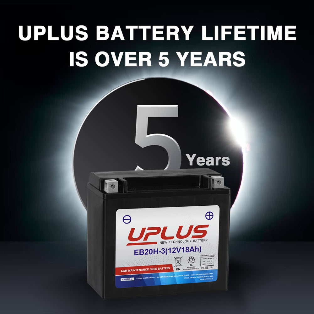 UPLUS YTX20HL-BS battery terminal cluster showing durable connections for steady power