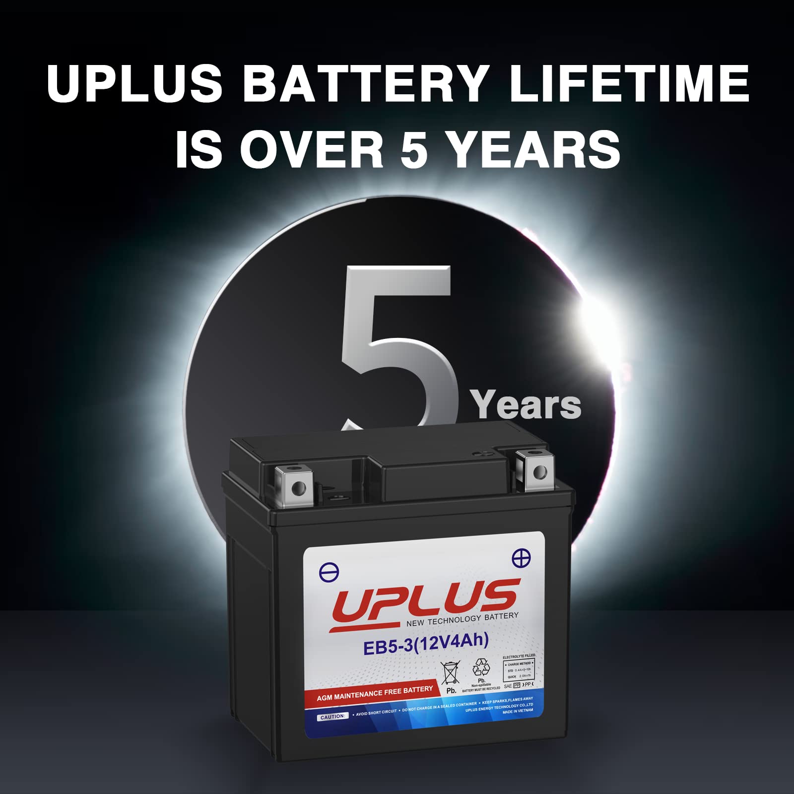 UPLUS YTX5L-BS vehicle compatibility highlighting OEM-replacement versatility across ATVs and scooters