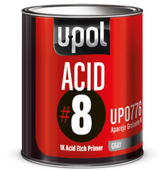Upol Acid #8 etch primer aerosol spray enhances adhesion on bare metal and resists rust