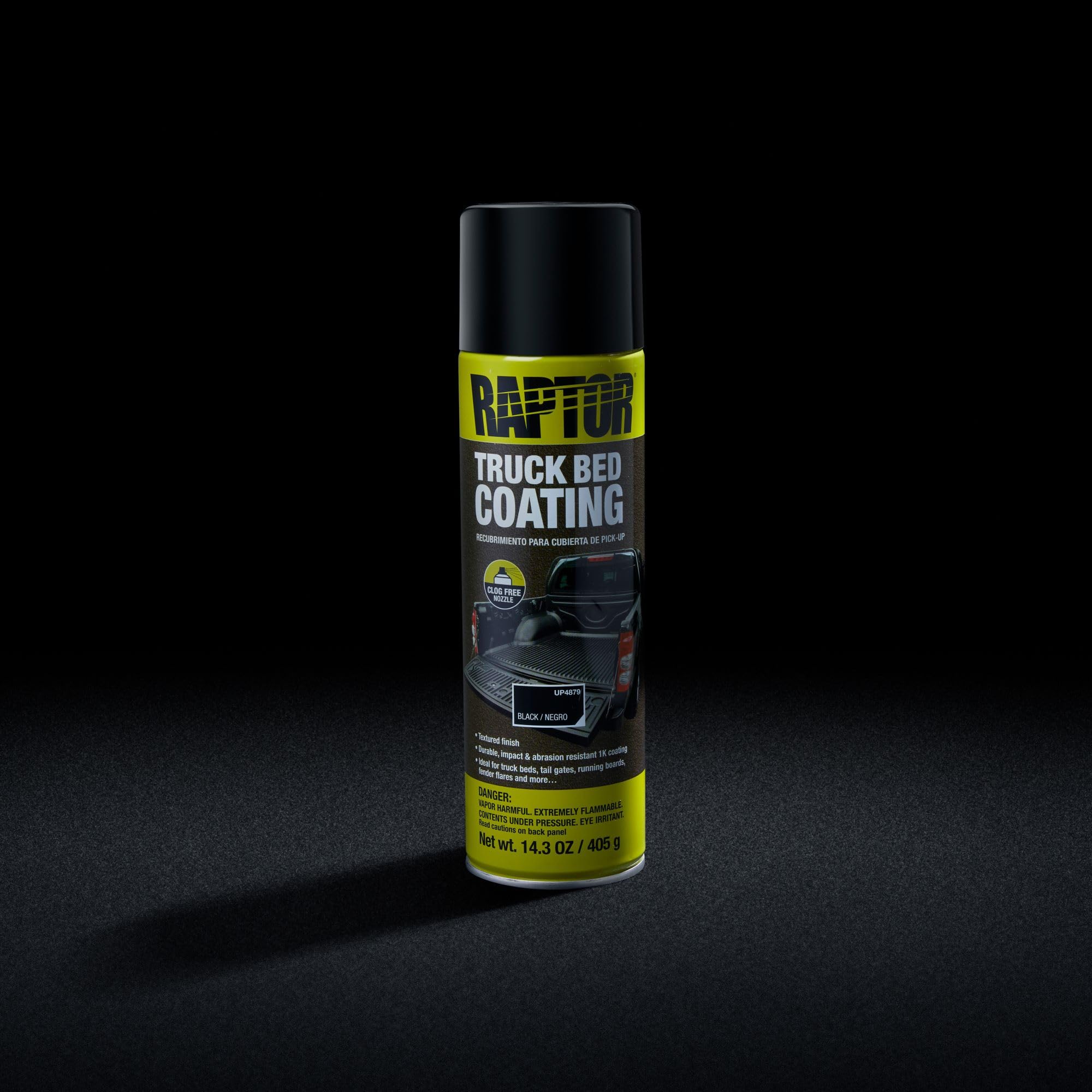 Even spray on tailgate with RAPTOR 1K for versatile vehicle protection.