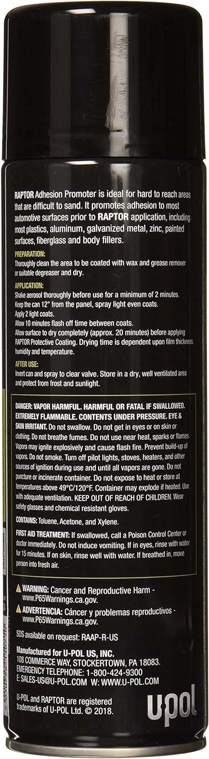 UPOL RAPTOR 1K promoter provides a clear, protective base for paint.