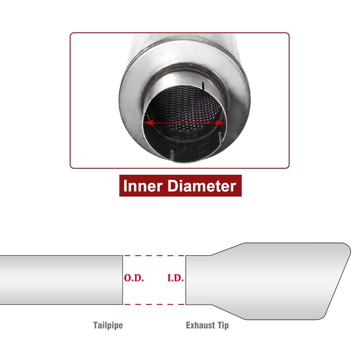 Upower muffler welded construction emphasizing durability and install readiness