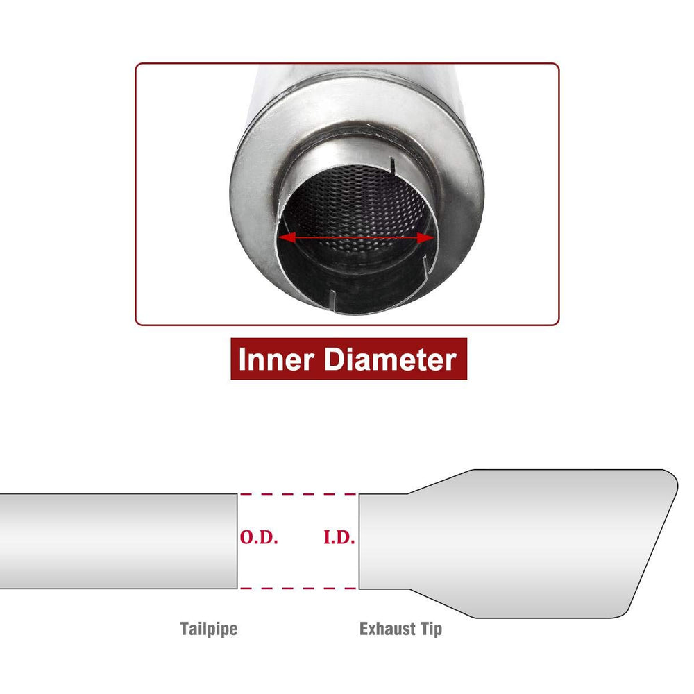 Upower muffler welded construction emphasizing durability and install readiness