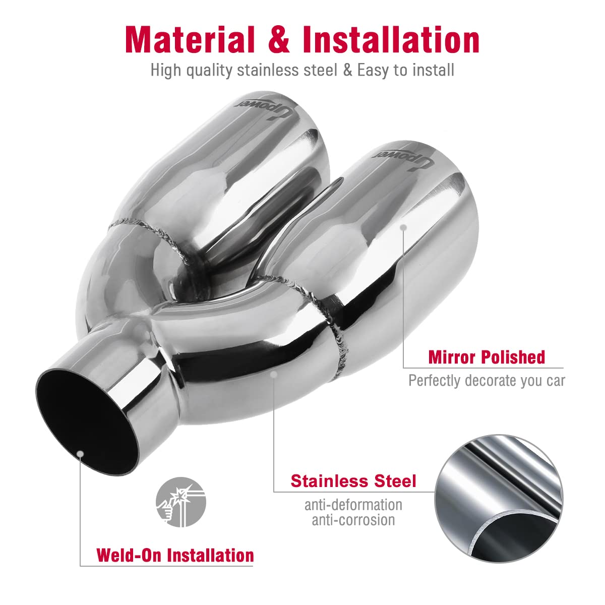 Universal 2.5in inlet compatibility for select diesel trucks