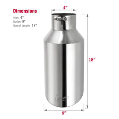 Upower universal-fit exhaust tip compatible with 4 inch outlet trucks and pickups