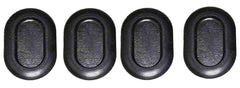 Upper Bound premium oval drain plug close-up in durable black rubber