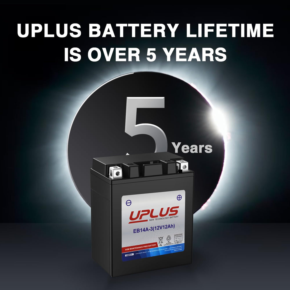 Compact dimensions of UPLUS YTX14AHL-BS fit motorcycles easily