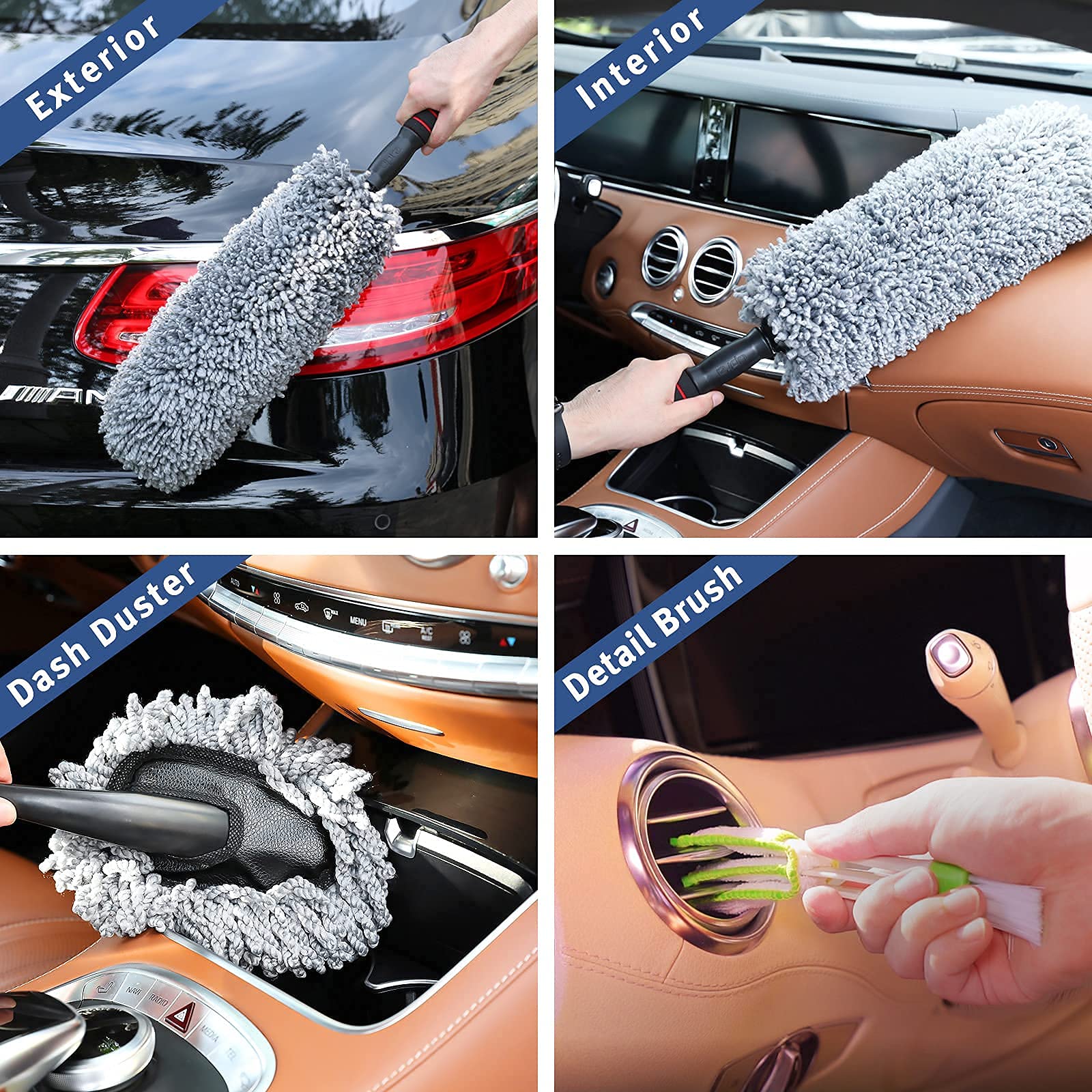 Upra Ultimate Car Duster four-piece kit ready for practical cleaning tasks.