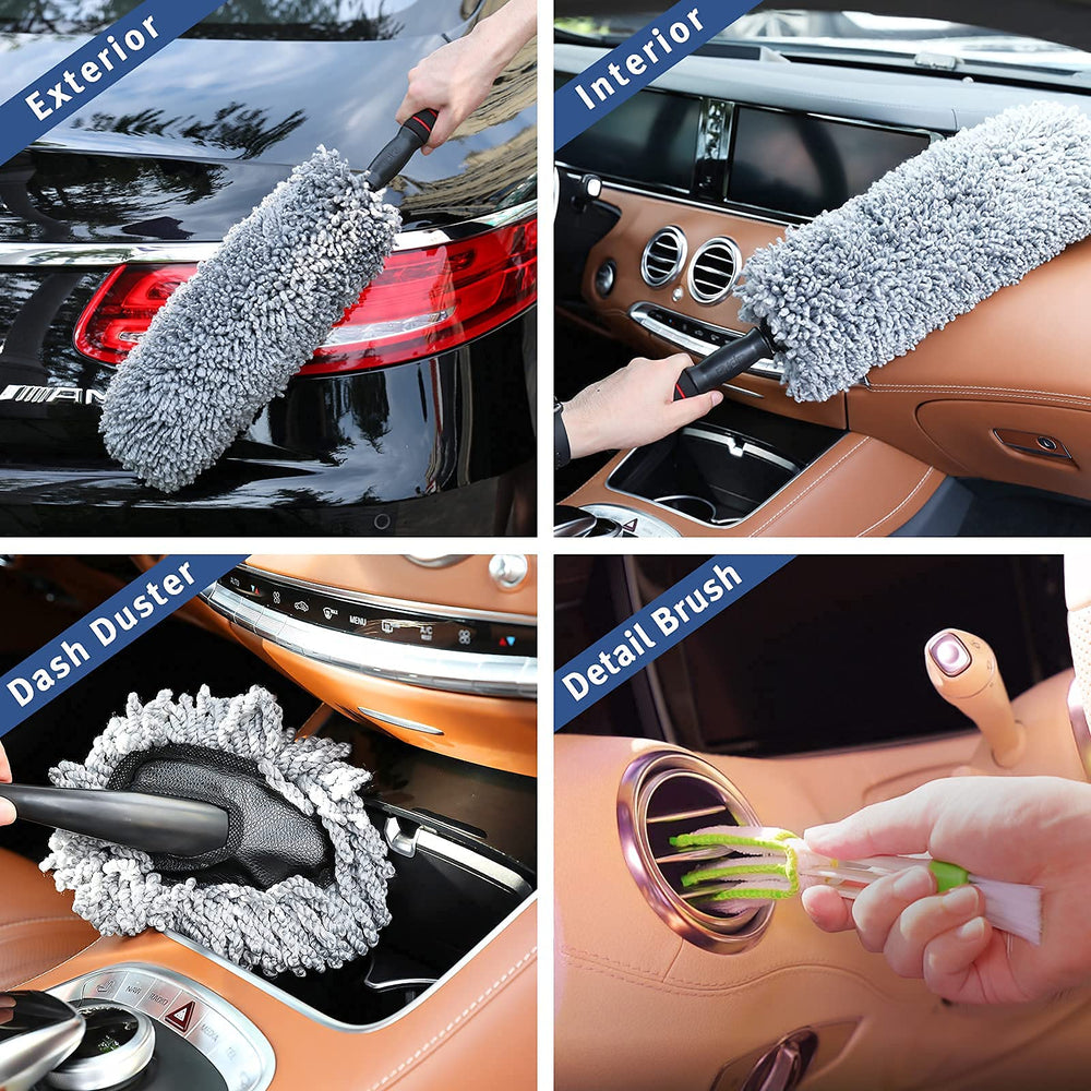 Upra Ultimate Car Duster four-piece kit ready for practical cleaning tasks.