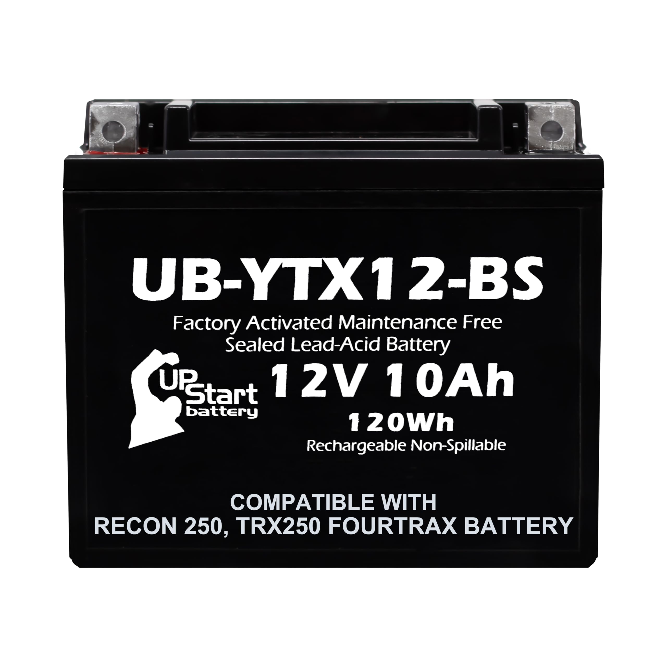 Upstart Battery 12V 10Ah replacement in box, ready for quick install.