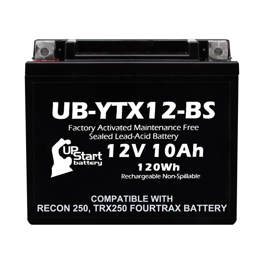 Upstart Battery 12V 10Ah replacement in box, ready for quick install.