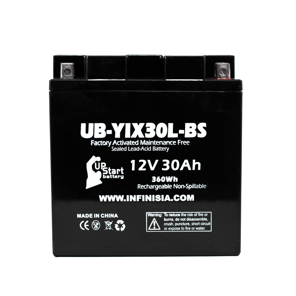 Upstart Battery YIX30L-BS fits Polaris Sportsman 500 X2 and RZR 800 families