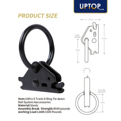 UPTOP heavy duty steel O-Ring anchor in rugged hardware setting