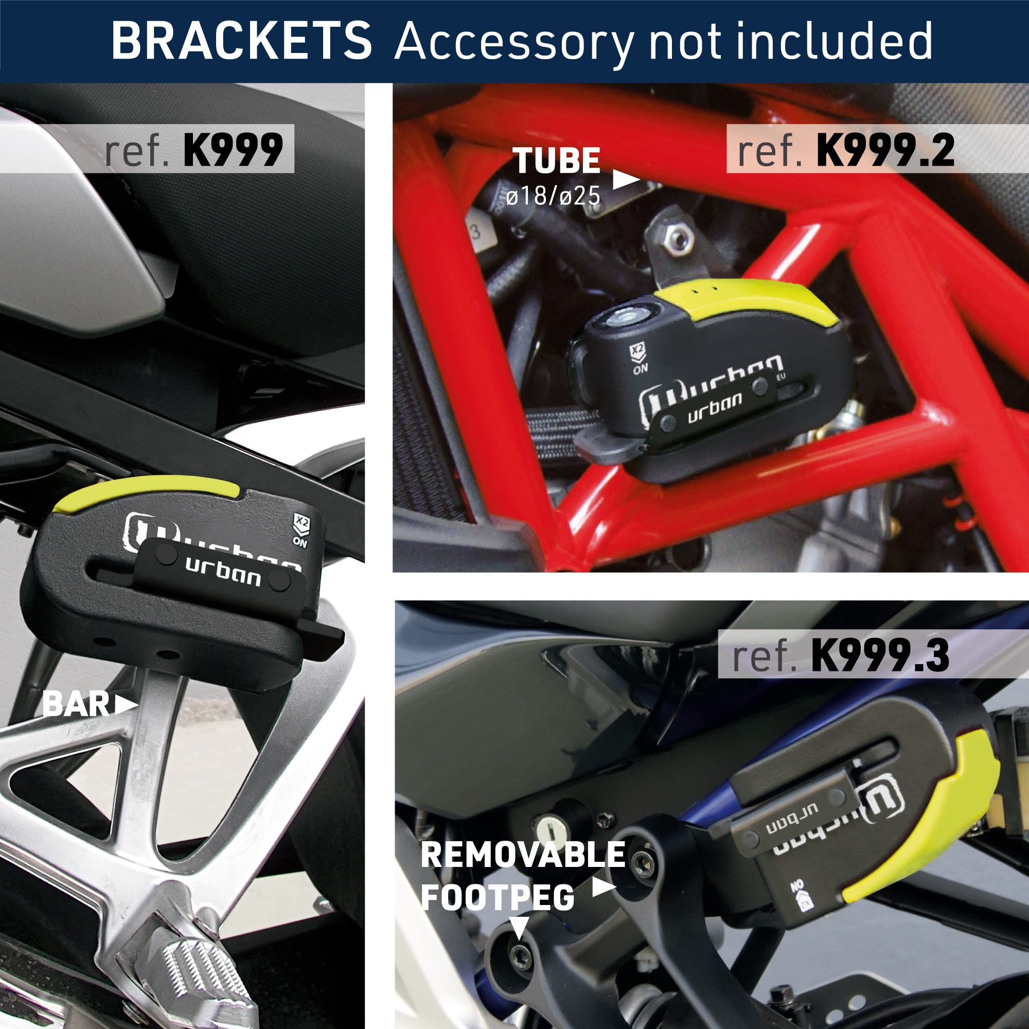Urban 999 European-made craftsmanship label on the lock body.