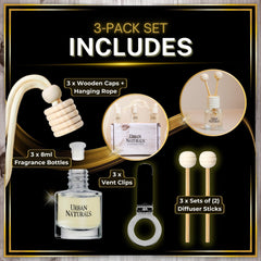 Urban Naturals Rouge 54 vent-clip attached diffuser delivers adjustable car fragrance.