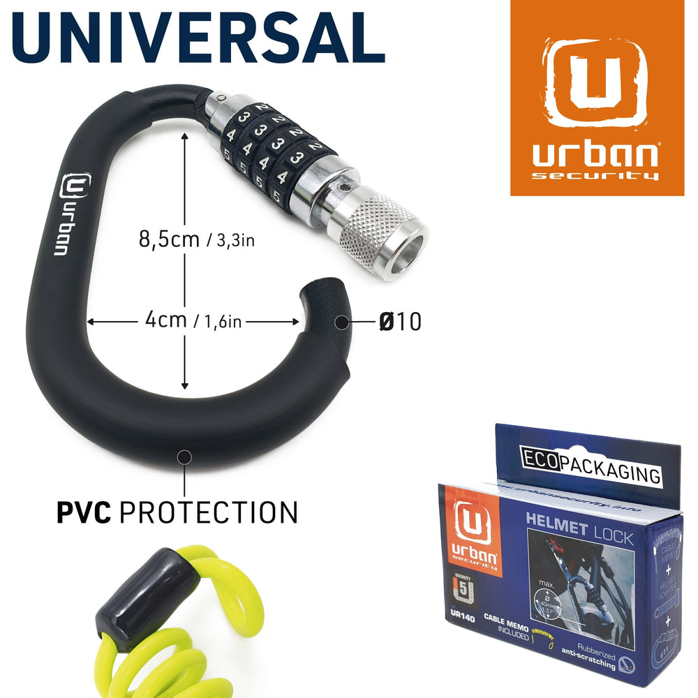Visible braided cable adds deterrence during urban commutes.