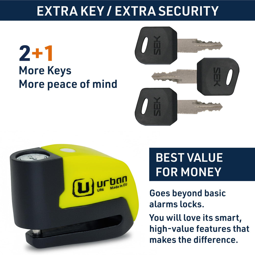 Urban UR6 bike-mount option allows carrying locked on the go.