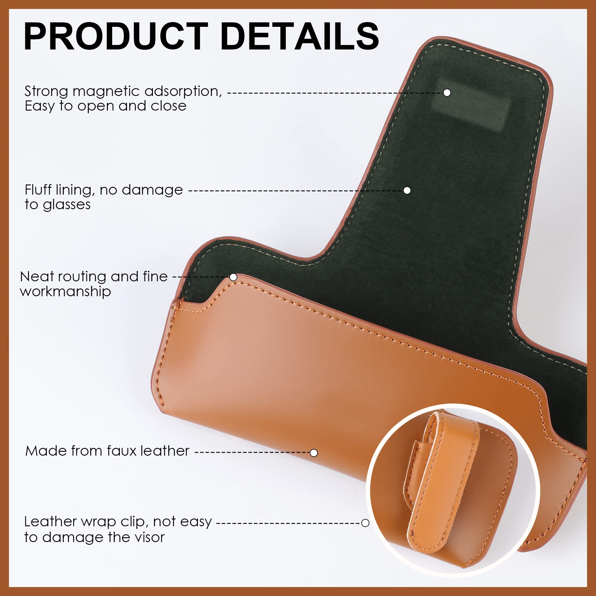 URIZZD car accessory keeps sunglasses organized and ready for quick retrieval.