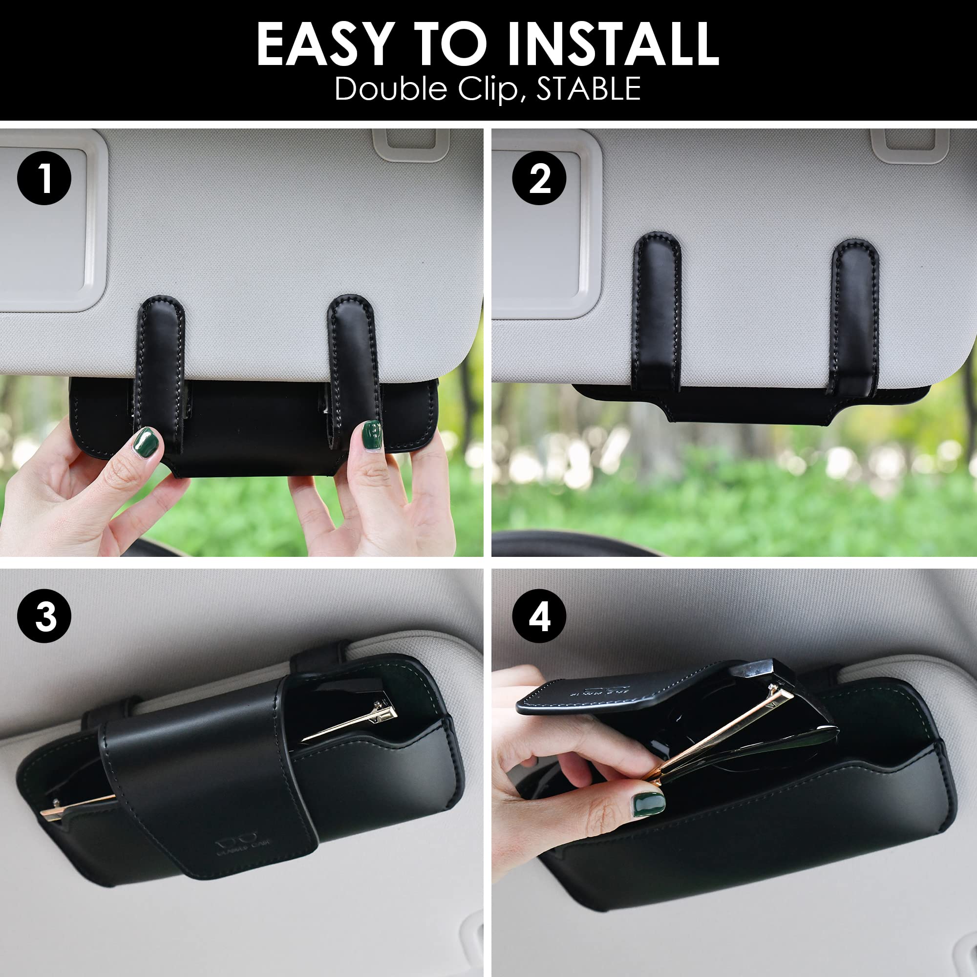 URIZZD universal-fit holder suits most visors in cars, SUVs, and trucks.
