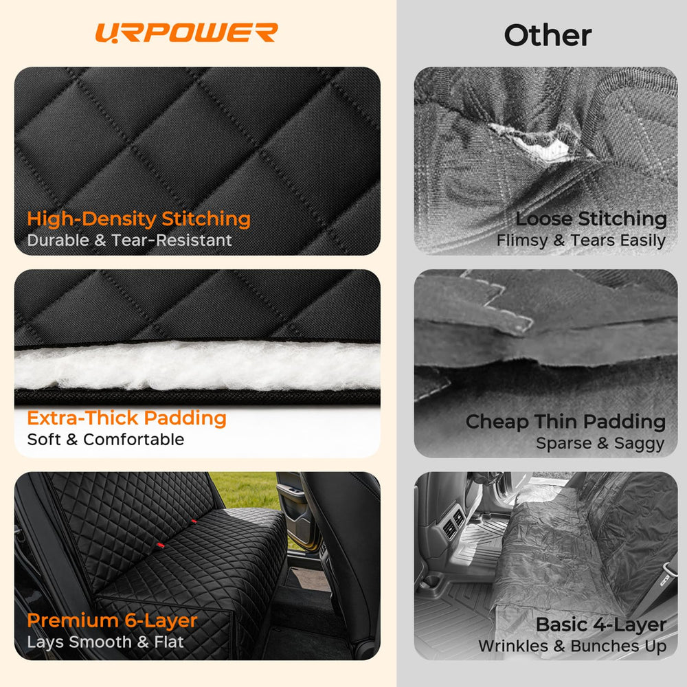 URPOWER back seat cover simple cleaning after muddy adventures