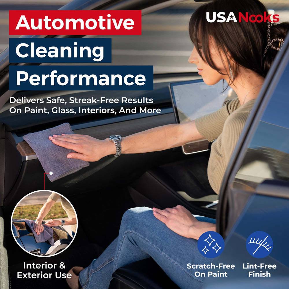 USANOOKS towel polishing car paint to reveal streak-free mirror shine