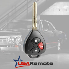 USARemote Toyota Yaris key fob back view with battery included