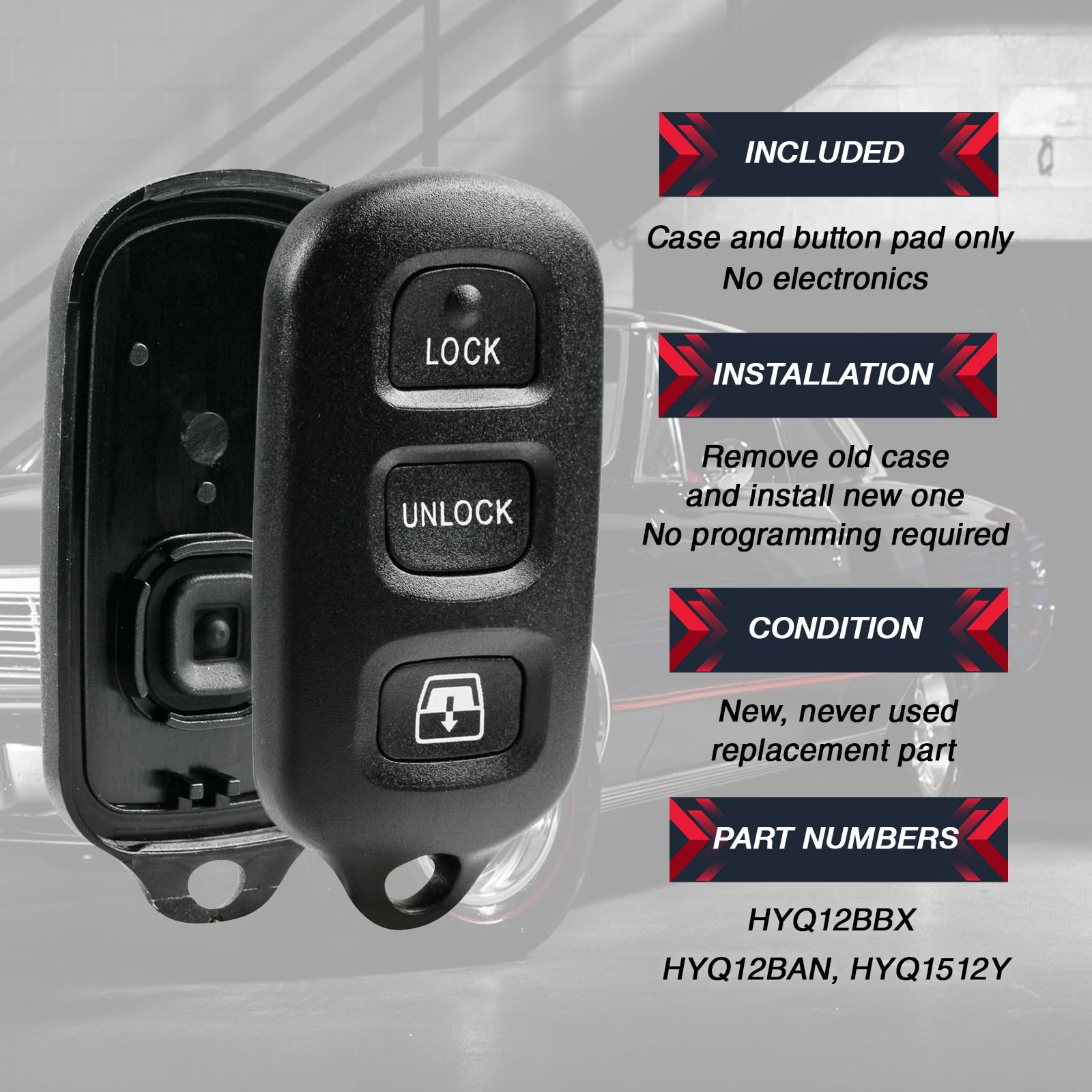 USARemote FCC ID label confirms HYQ compatibility and proper remotes.