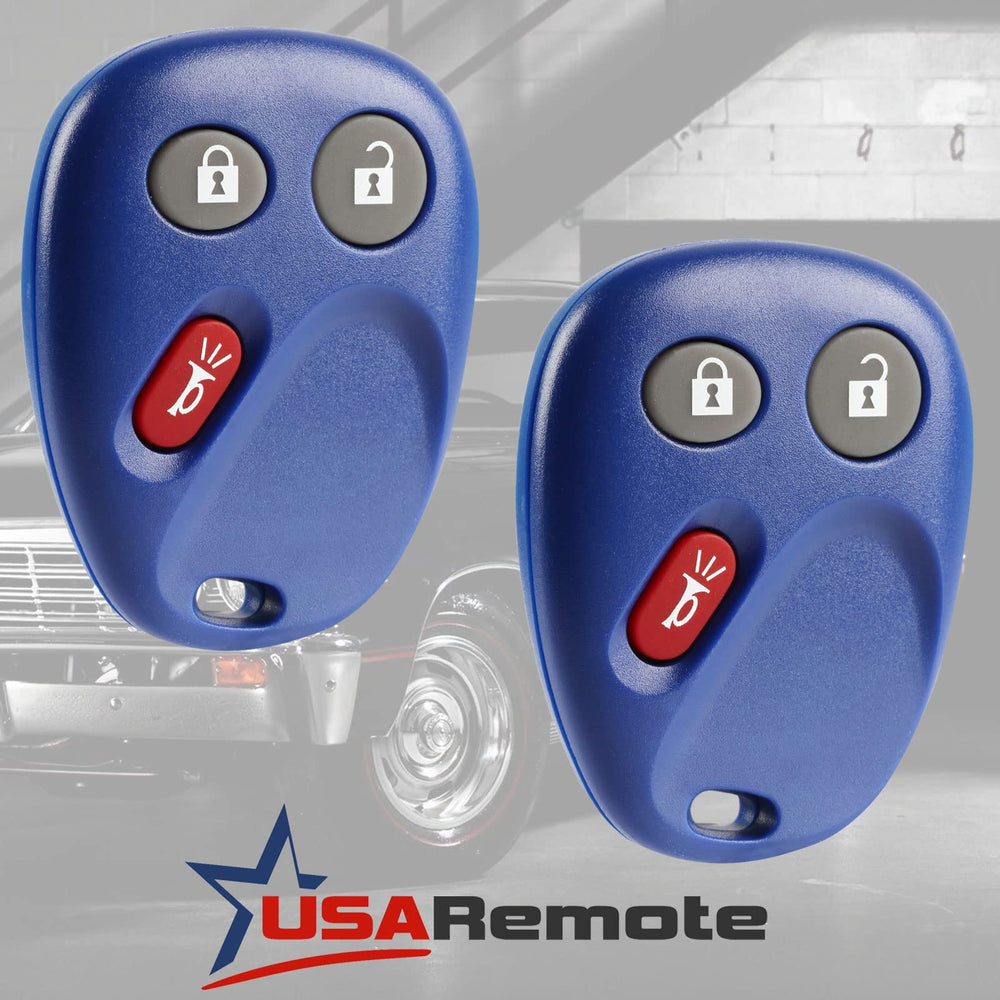 USARemote blue keyfob back view, matching original design.