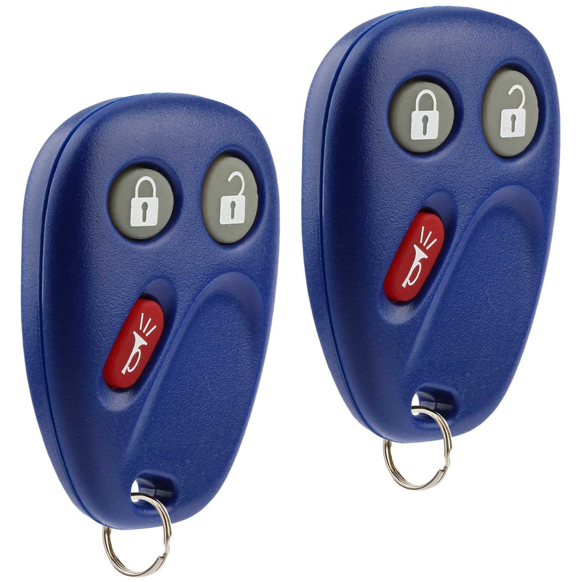 USARemote blue keyfob front view, ready for easy replacement.