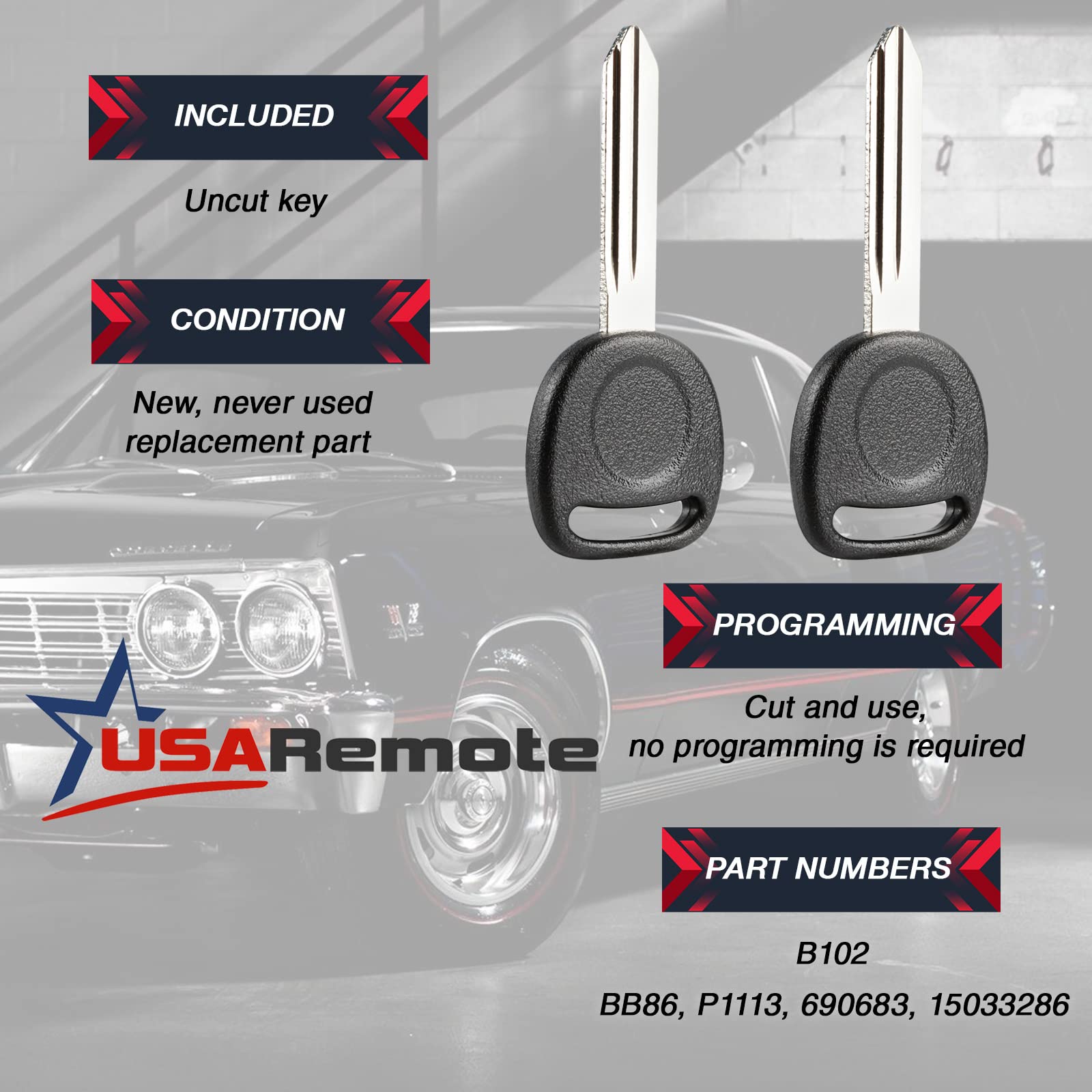 USARemote keyless remote for Chevy Tahoe, ready for quick replacement