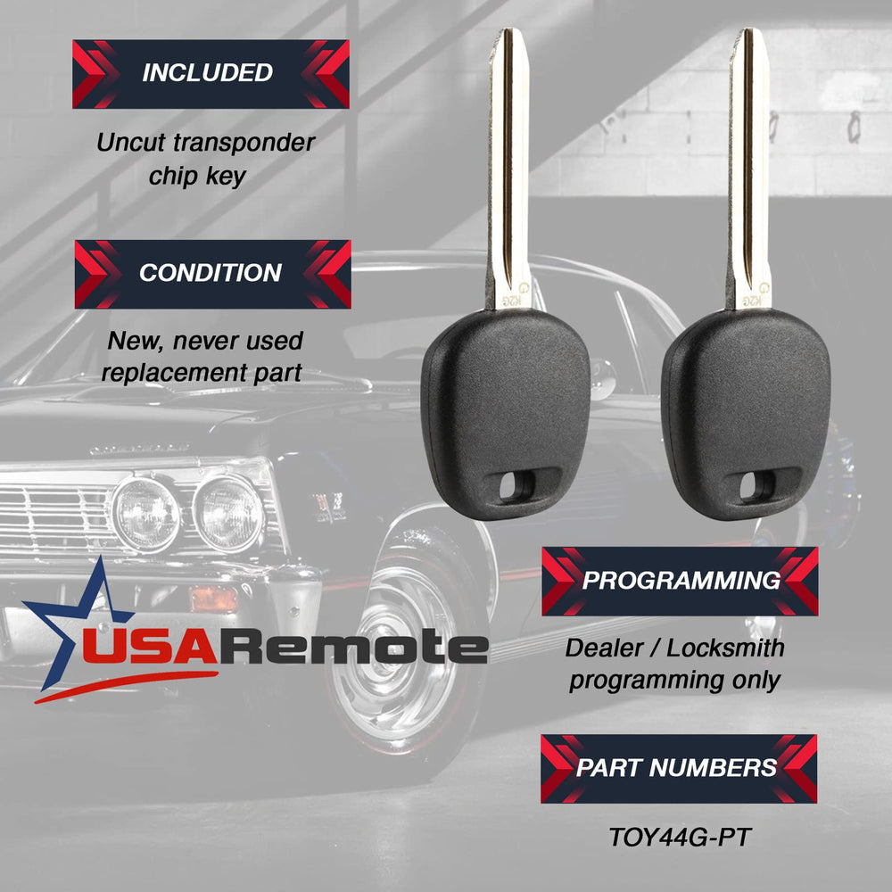 USARemote 4d72g chip ignition key compatible with Toyota and Scion