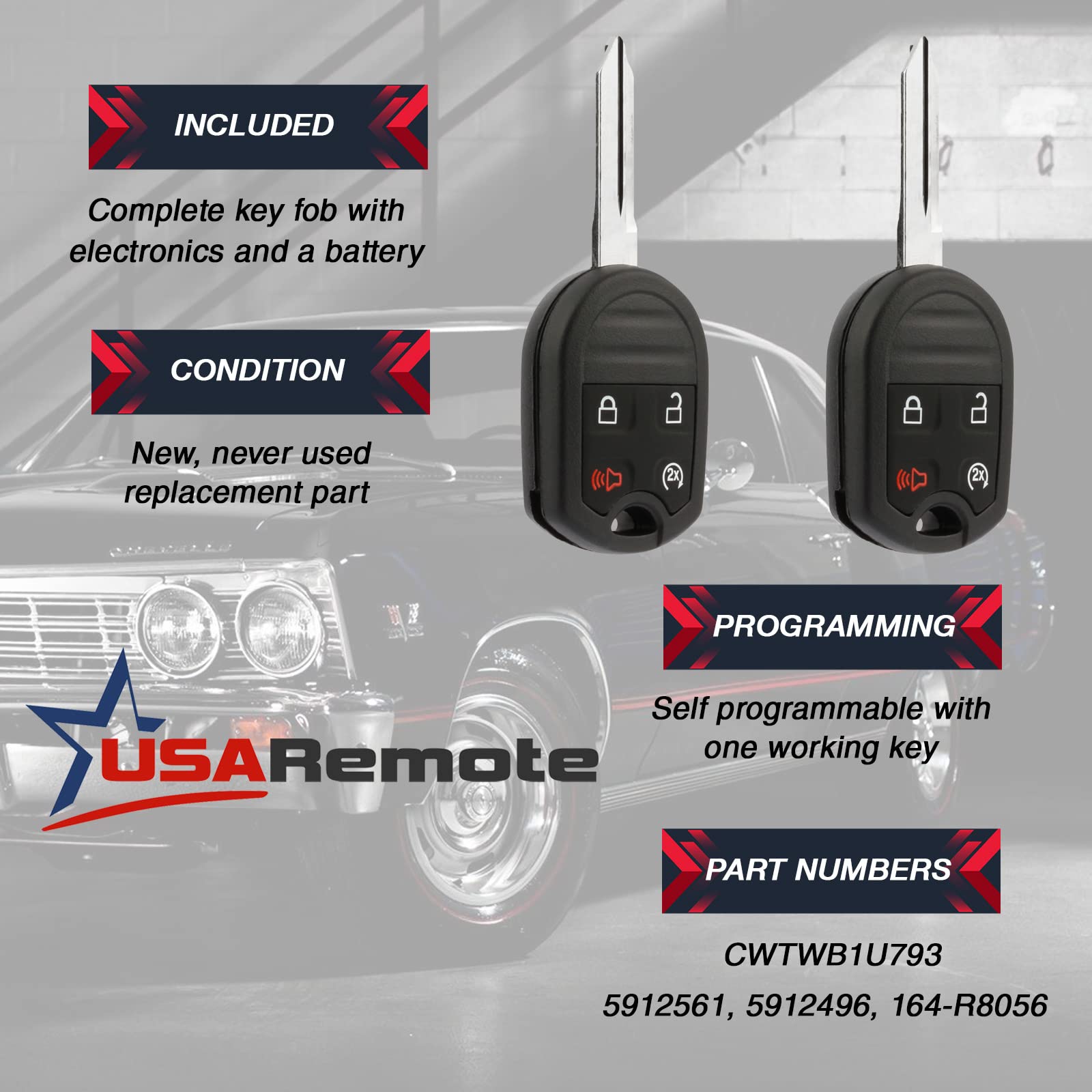 USARemote battery included, convenient replacement option for drivers.