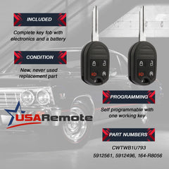 USARemote battery included, convenient replacement option for drivers.